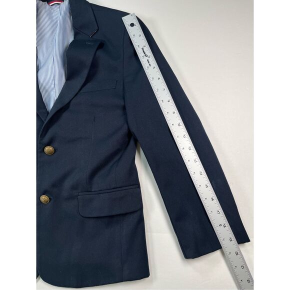 Tommy Hilfiger Navy Blazer Jacket Boys Size 10 Gold Buttons Classic Preppy Style - Picture 8 of 12